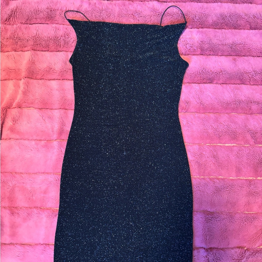 Elegant Black Glitter Dress